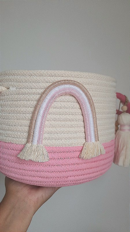 Cesto Organizador Arco Íris Infantil