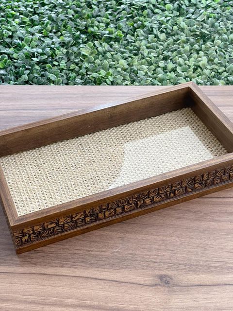 Bandeja Decorativa Coquinho com Sisal Natural