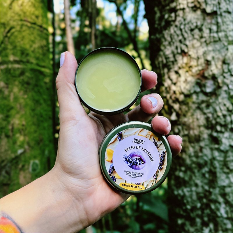 Balm Labial Hidratante Beijo de Lavanda 25g - Magias da Terra