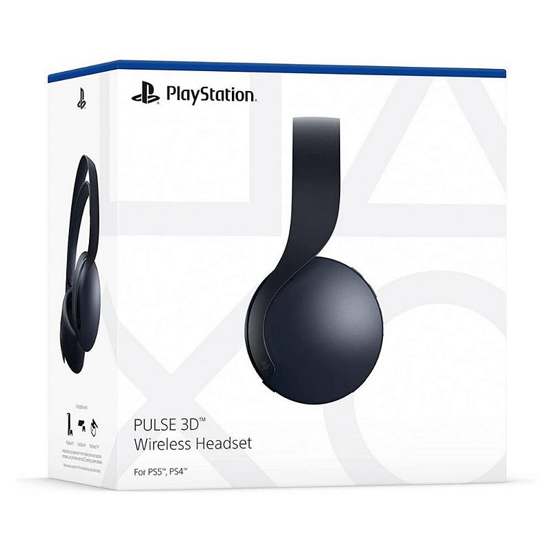 Headset sem fio PULSE 3D Midnight Black Preto Fone PS5 Original Sony