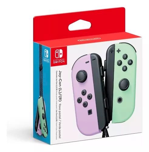 その他 JOY-CON (L)/(R) Controle Joy-con L / R - Pastel Purple / Pastel Green - Switch Cor