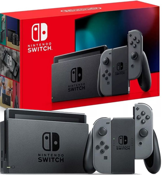 Nintendo Switch, V2 , Cinza, (MI), Novo Modelo V2 - Nova Era Nintendo Switch, V2 , Cinza, (MI), Novo Modelo V2 - Nova Era