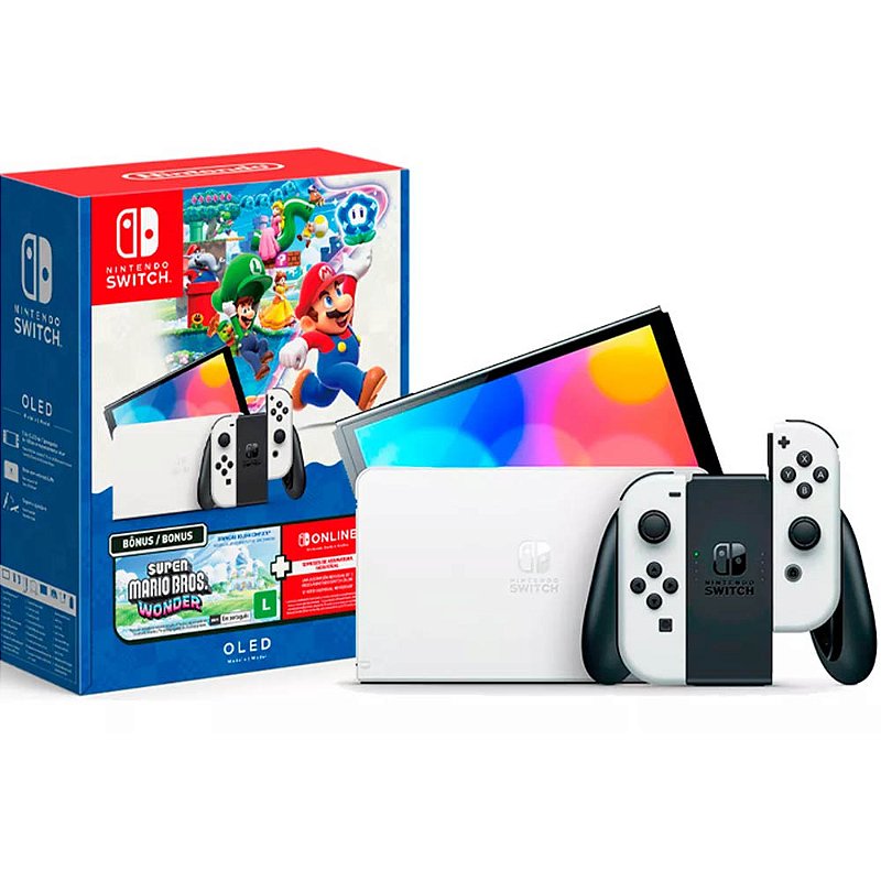 Nintendo Switch Oled, 64gb, Ed. Super Mario Wonder, 12 Meses