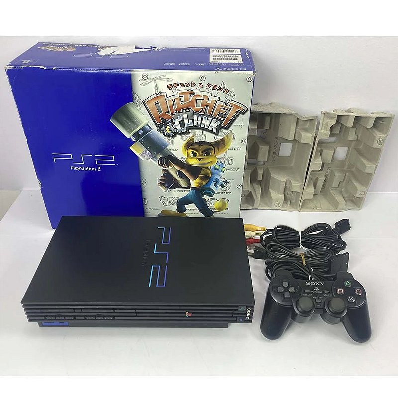 ❣️【美品】【PS2】プレイステーション2 SONY SCPH-18000 黒 PlayStation 2, Na Caixa, 1 Controle, Modelo SCPH-18000, PS2