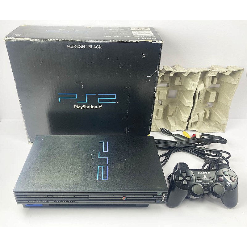 PlayStation 2, Midnight Black, Na Caixa Seriado, 1 Controle