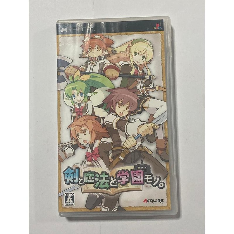 PSP   2台　カセット付き Ken to Mahou to Gakuen Mono 2, PSP Japonês Original (Mídia Física