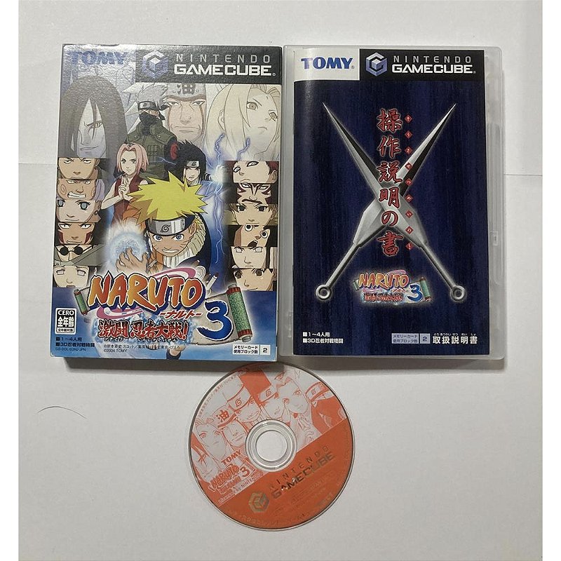 Naruto Gekitou Ninja Taisen 3, Gamecube Japonês Original (Mídia