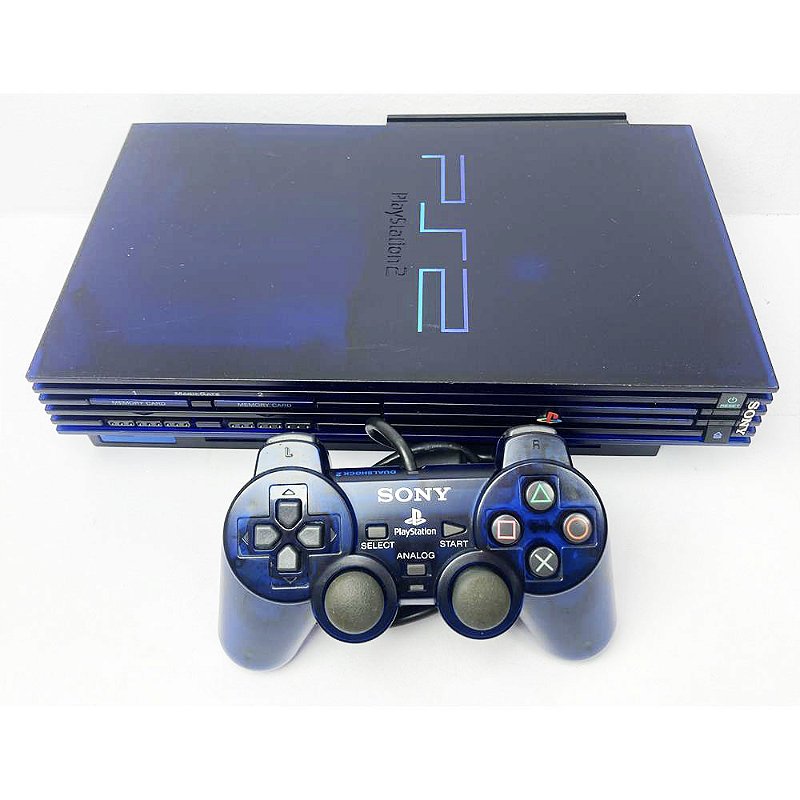 PlayStation 2, Midnight Blue, HDD, 1 Controle, Modelo SCPH