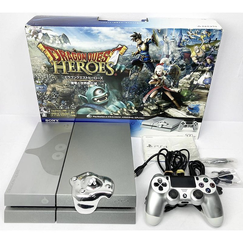 Playstation 4, Ed Dragon Quest Herois Metal Slime, Na Caixa