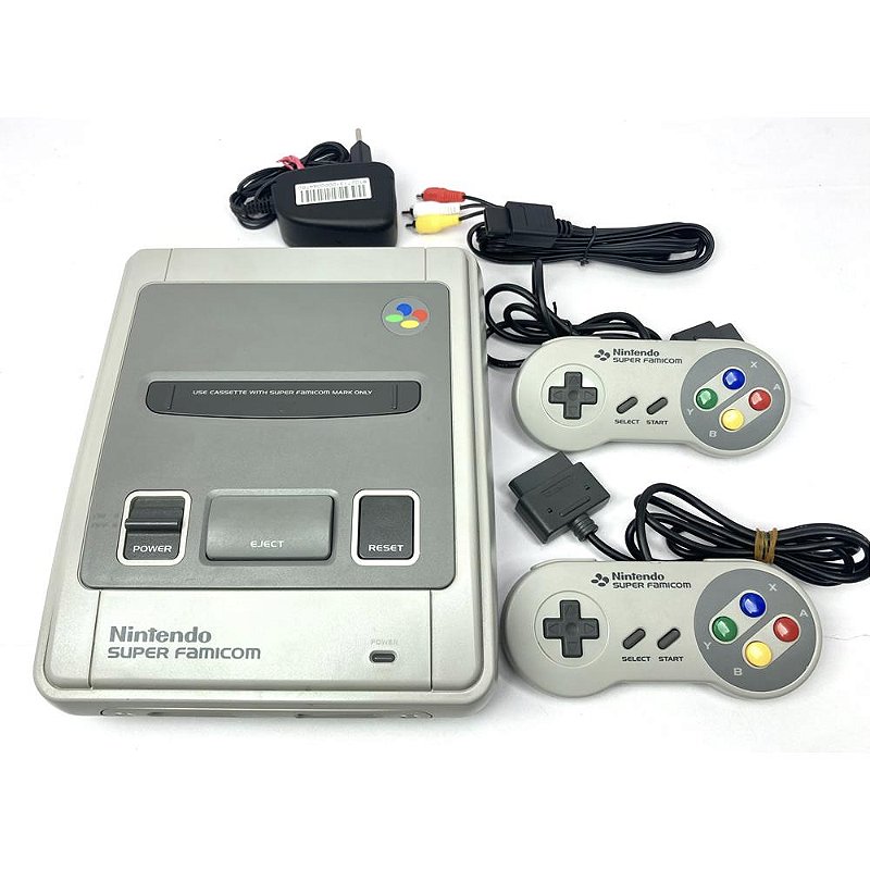 Super Famicom, Com 2 Controles Originais, Nintendo (Usado) - Nova