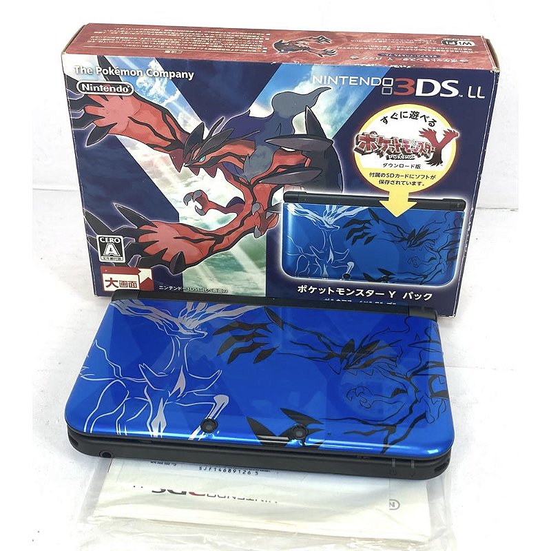 Nintendo 3DS LL ポケモン X・Y デザイン Nintendo 3DS XL (LL), Edição Pokemon Xy, Xerneas Yveltal, Na Caixa