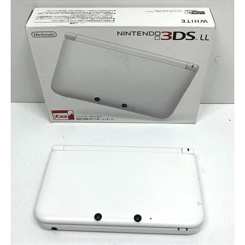 3DS LL 白 Nintendo 3DS XL (LL), Branco, White, Na Caixa, Original Nintendo
