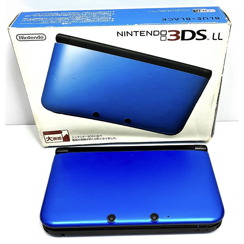 Nintendo 3DS XL (LL), Blue Black, Na Caixa Seriado, Original