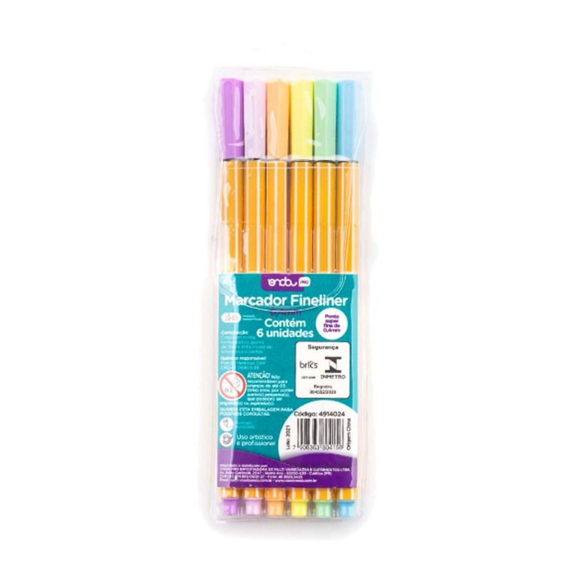 Marcadores Giotto Fluo Brush Pen - 6 Unidades - Papelaria - Marcadores -  Compra Livros na