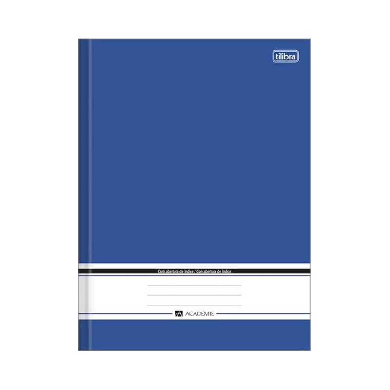 Caderno Brochura Capa dura 96fls Academie Com índice Azul Tilibra - Shopel  Papelaria