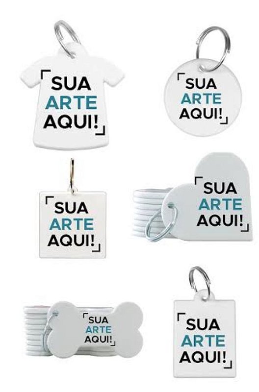 Kit 10 chaveiros personizados de polímero - Megadu personalizados