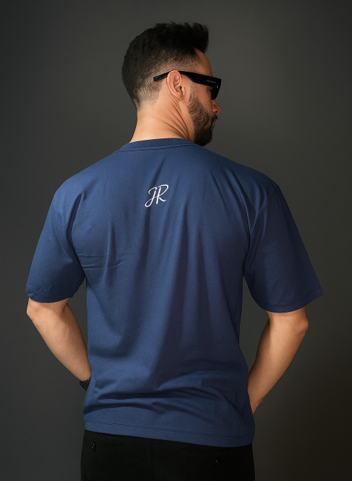 CAMISETA AZUL MARINHO OVERSIZED BASICA