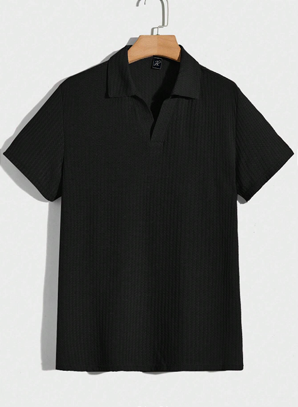 Camisa Polo Europeia Casual - Preta