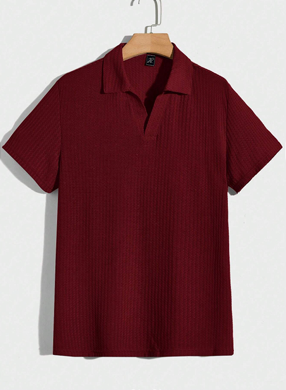 Camisa Polo Europeia Casual - Vinho