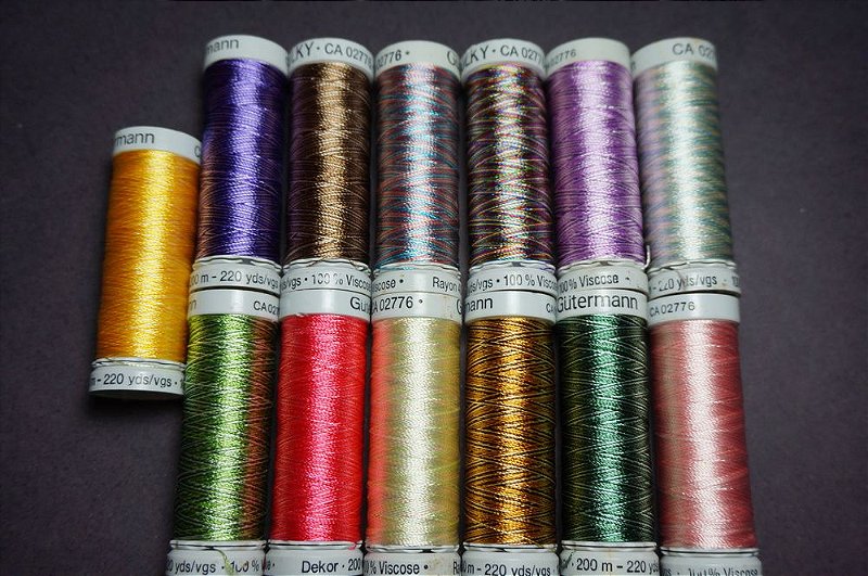 Gutermann Dekor Metallic Embroidery Thread 200M 29 Colors