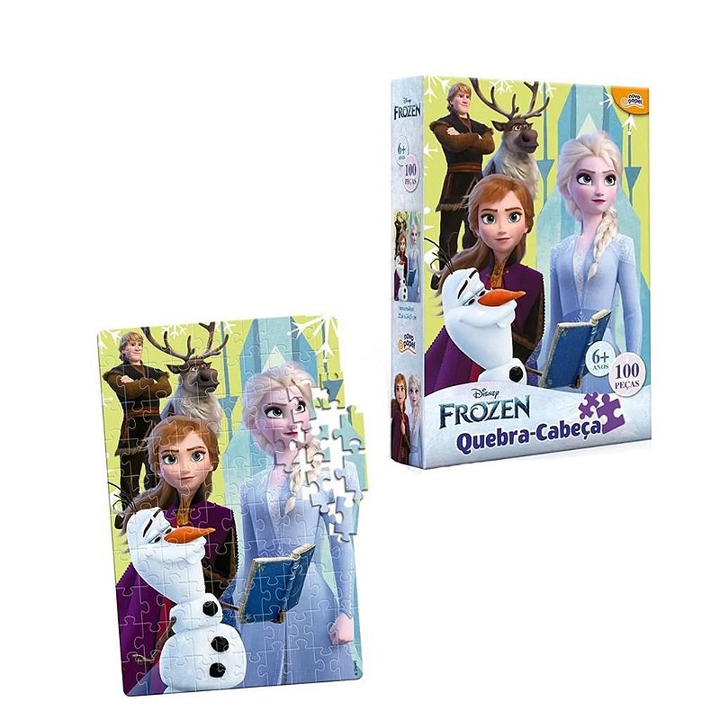 Quebra-cabeça 100 peças Frozen Disney - Viver Brincando