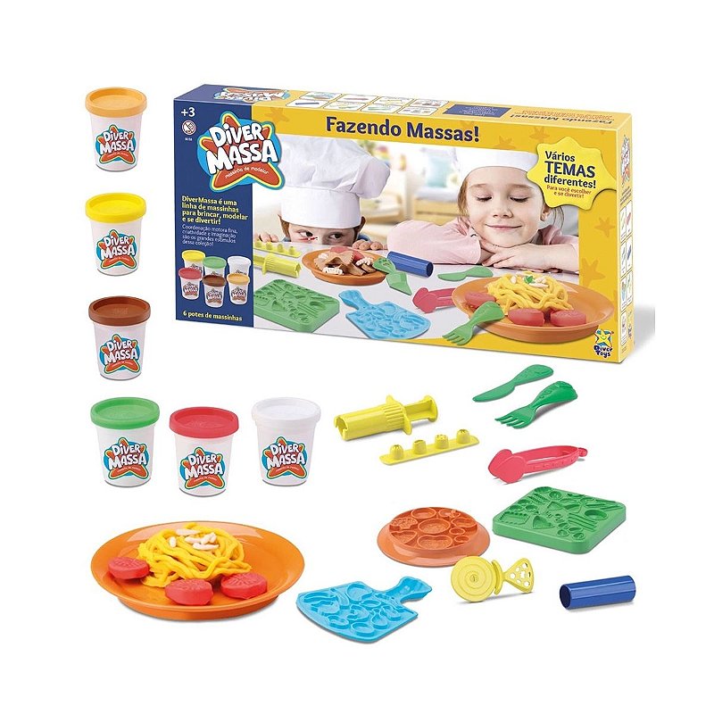 Brinquedo Massinha De Modelar Com Acessórios Divertoys - Loja Zuza ...