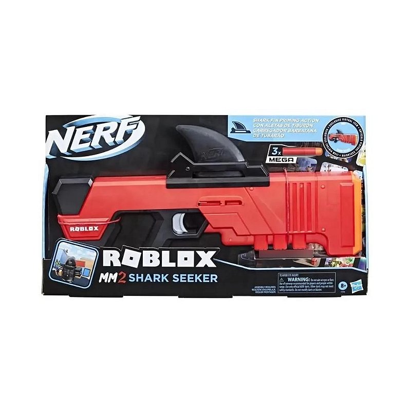 Mega Lançador Nerf Roblox MM2 Shark Seeker Hasbro - F2489