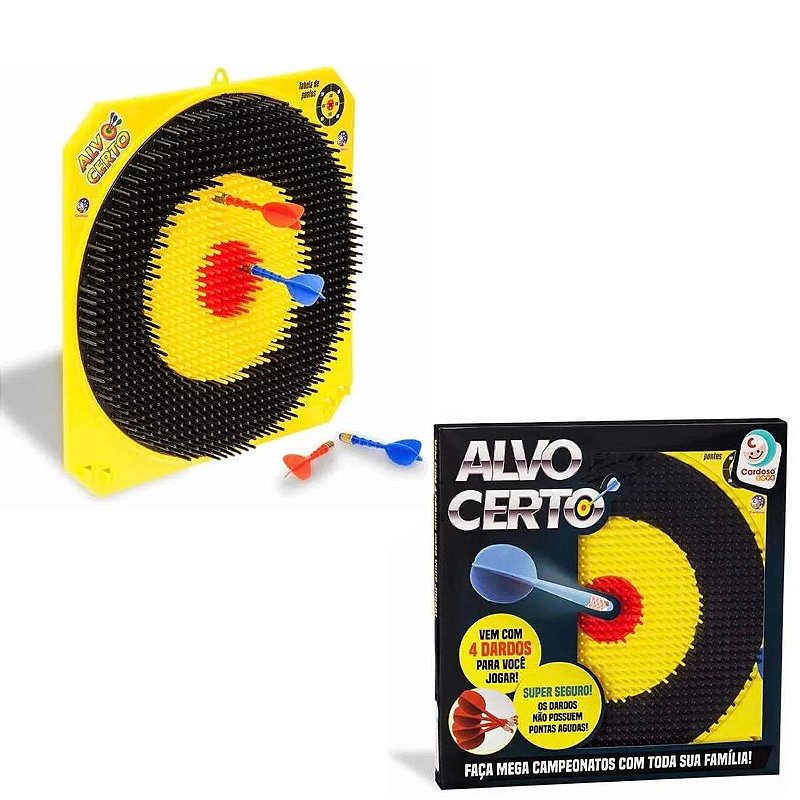 Jogo Alvo Certo Tiro Ao Alvo Com Dardos - Cardoso Toys - Jogo de