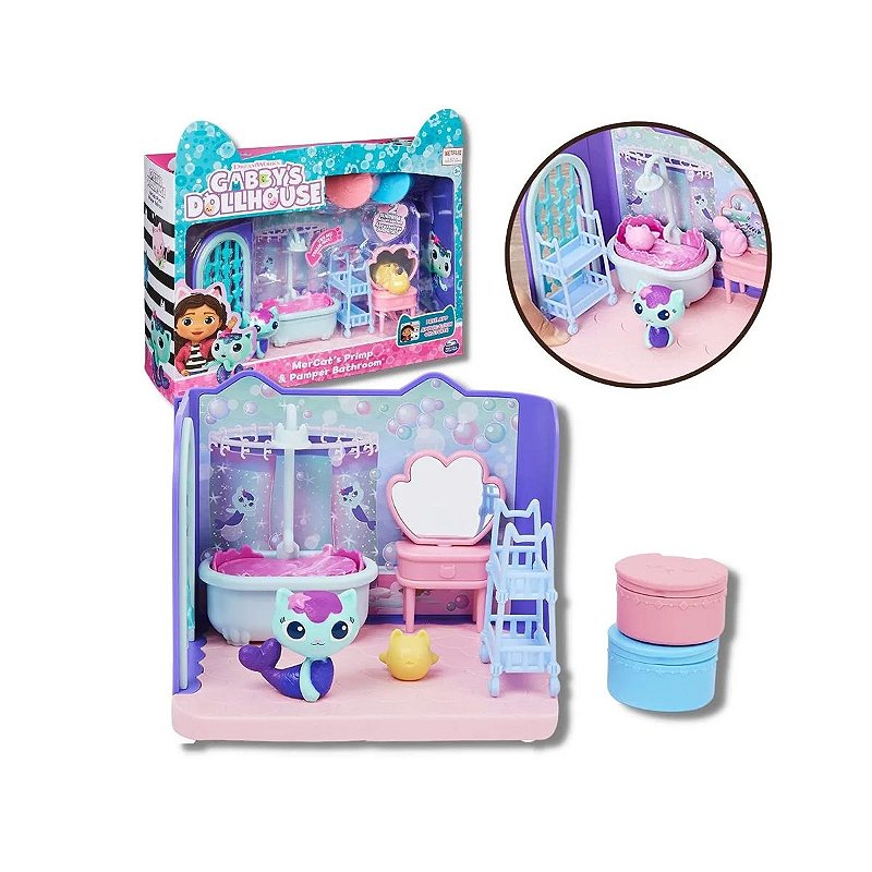 Playset de Luxo Casinha Banheiro Sereiata Gabby's Dollhouse - Loja Zuza  Brinquedos