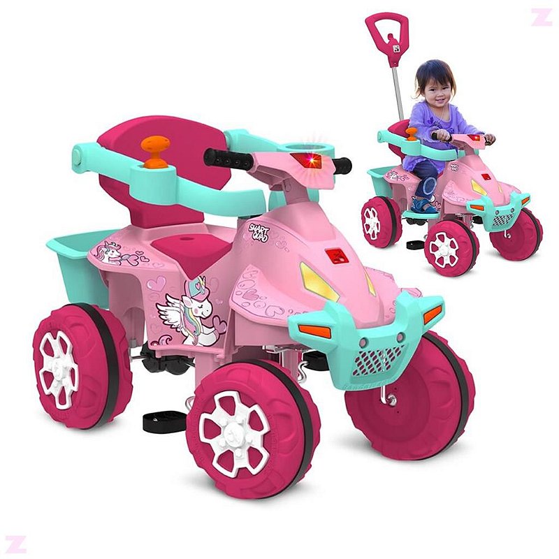 Motoca Carro de Passeio Infantil Velotrol Lelecita Rosa - Loja Zuza  Brinquedos