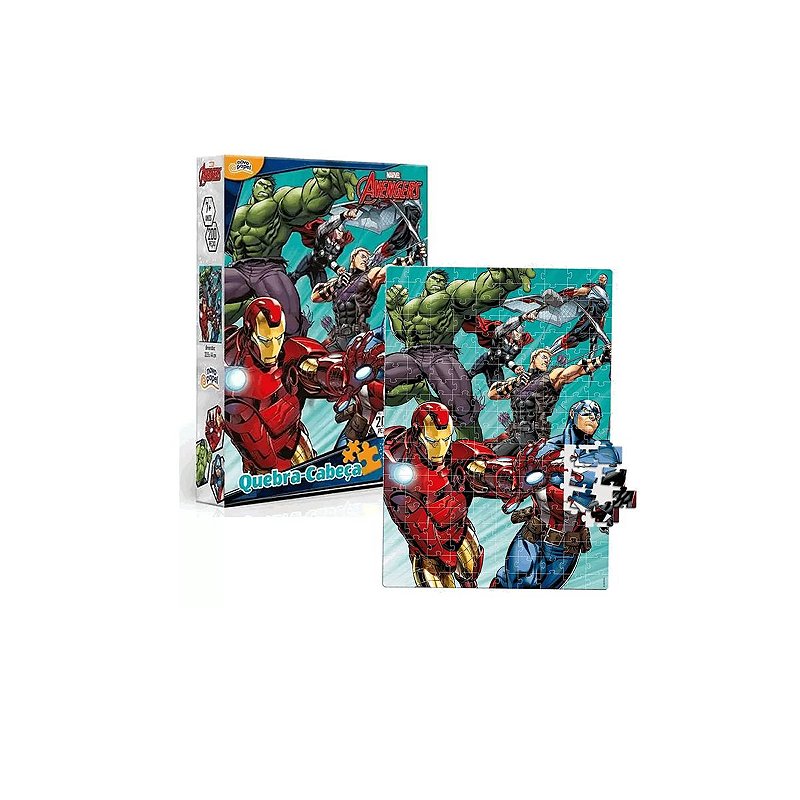 Quebra-cabeça Infantil Vingadores Marvel 150 peças Toyster - Loja Zuza  Brinquedos