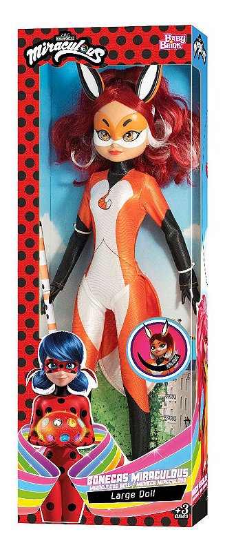 Boneca LadyBug E Cat Noir Articulado C/ Acessório Miraculous