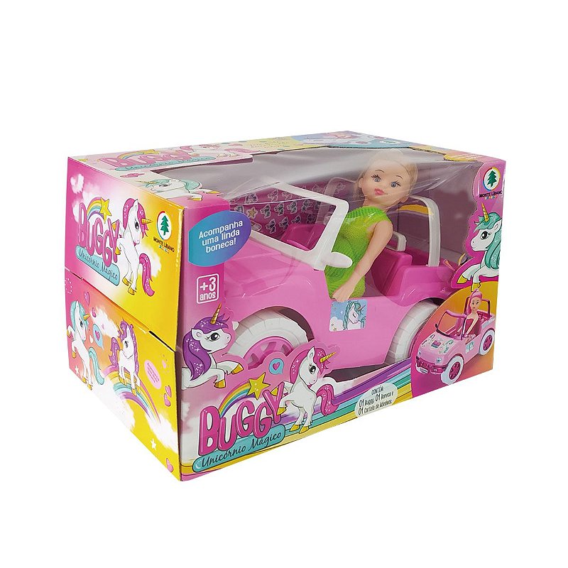 Carrinho Com Boneca Buggy Unicornio Magico Monte Libano Loja Zuza