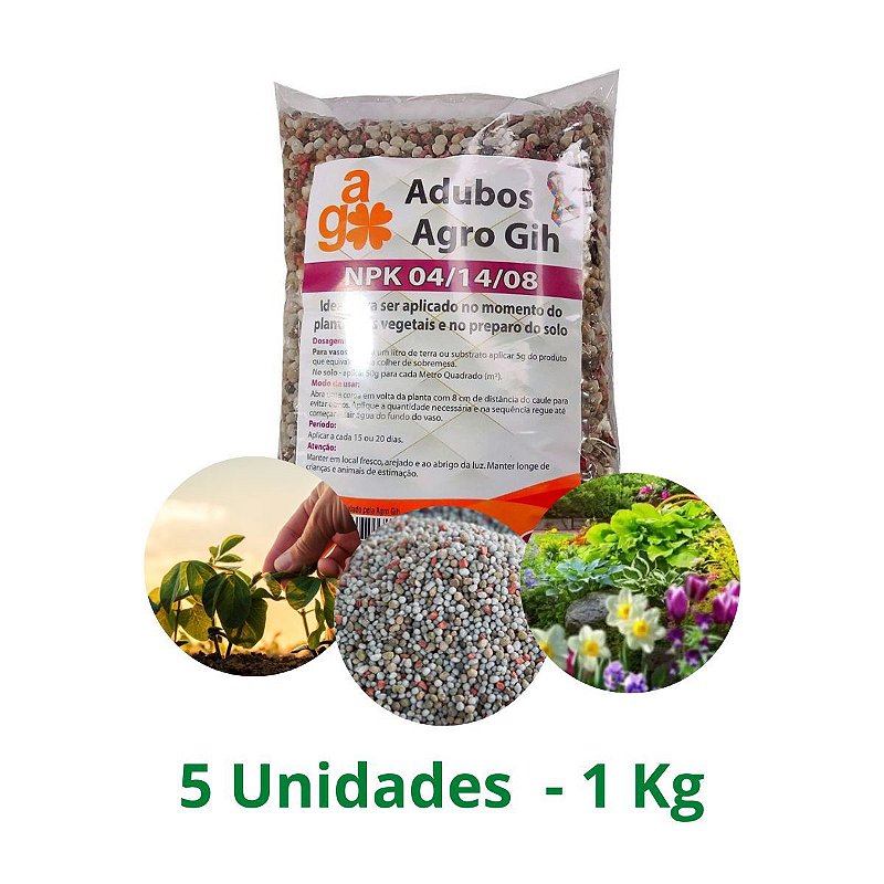 5 Kg - Adubo Fertilizante NPK 04.14.08 : : Casa