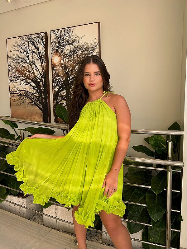 VESTIDO PLISSADO LANÇA PERFUME Perfil da Moda