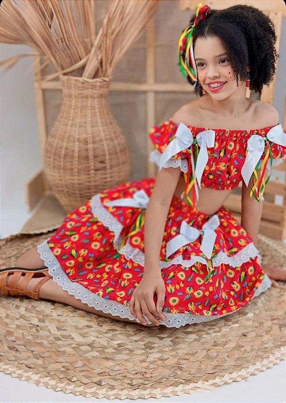 Vestido Junino Roupa De Festa Para Crianca Vestido Feminino