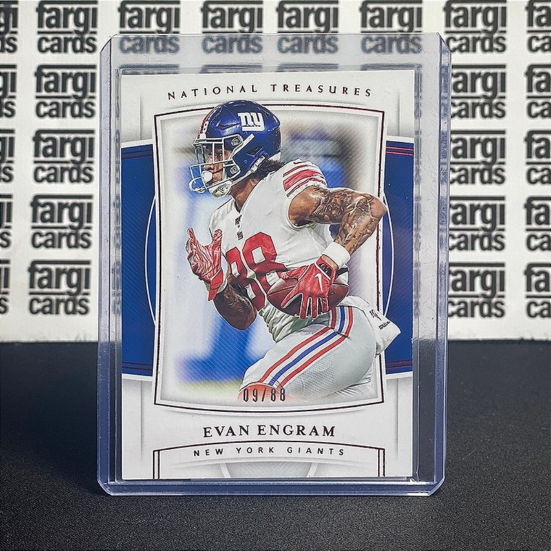 Evan Engram player worn jersey patch football card (New York Giants) 2018  Panini Playoff Game Day #DGEE