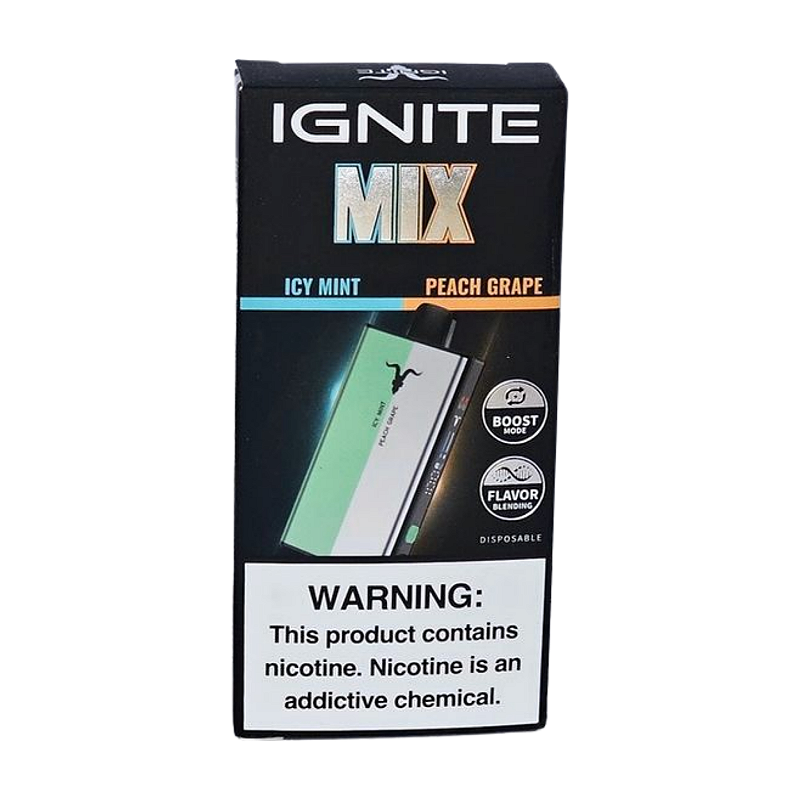 Pod Descartável Ignite Mix - Icy Mint + Peach Grape - Tabacaria