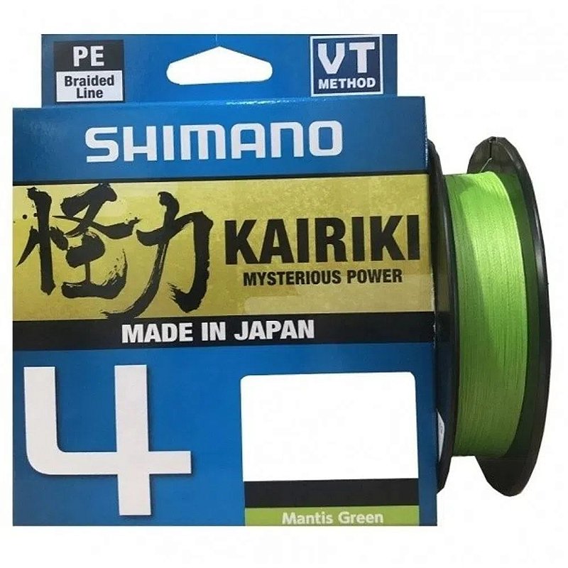 Tresse Shimano Kairiki 4 Brins Multicolore 300m – 0,13mm, Résistance 7,4kg – Pour Pêche Sportive