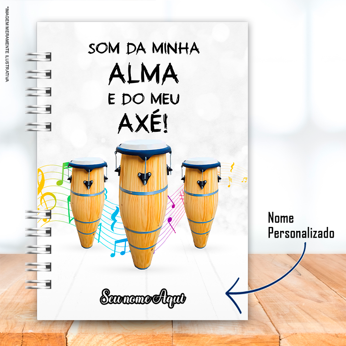 Caderno A5 Atabaques
