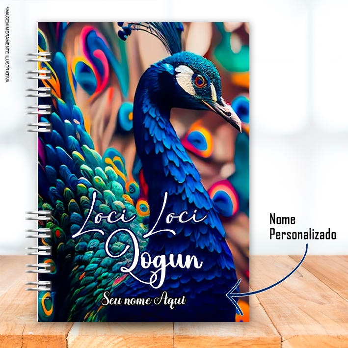 Caderno A5 Orixá Ologun Edé (PAVÃO)