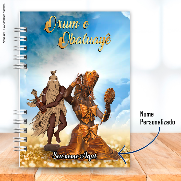 Caderno A5 Orixá Oxum e Obaluayê