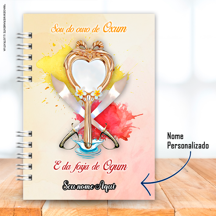 Caderno A5 Orixá Oxum e Ogum