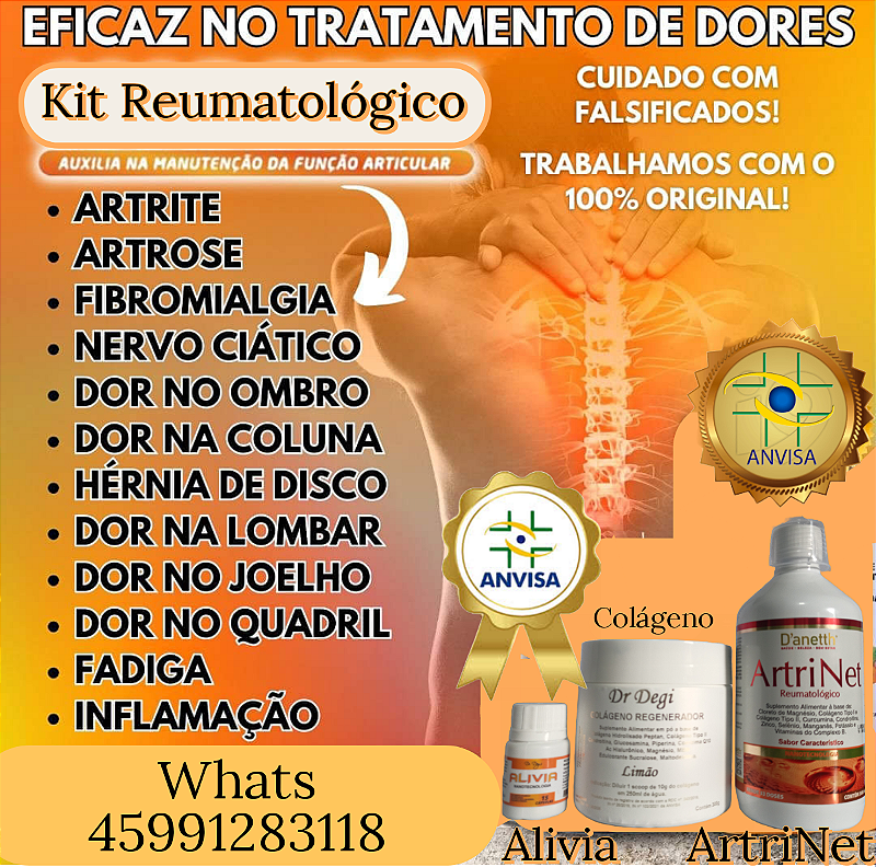 KIT REUMATOLÓGICO E DESGASTE DE CARTILAGEM