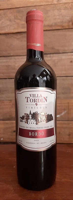 Vinho de Mesa Tinto Demi-Sec Bordô Safra 2022 Garrafa 750 ML