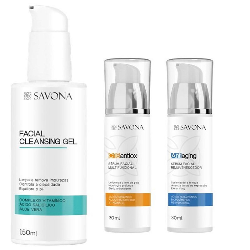 KIT REJUVENESCEDOR - Gel de Limpeza Facial + Sérum Multifuncional