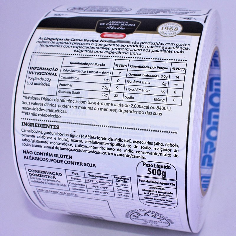 Etiqueta e Rótulos para Alimentos Industrializados - Promom Etiquetas e ...