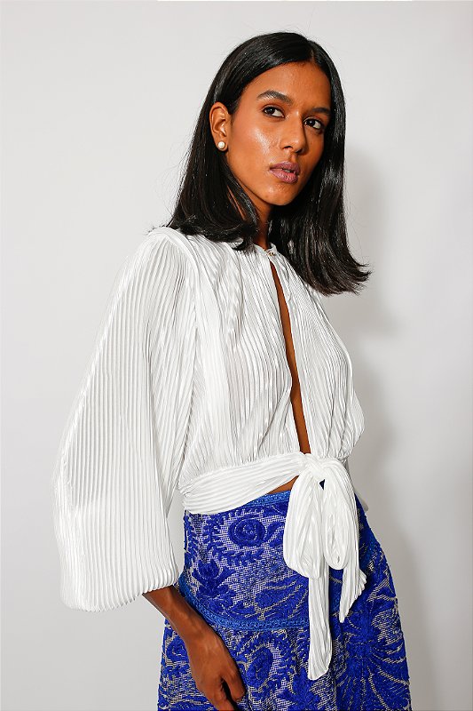 Blusa Plissada | Branca