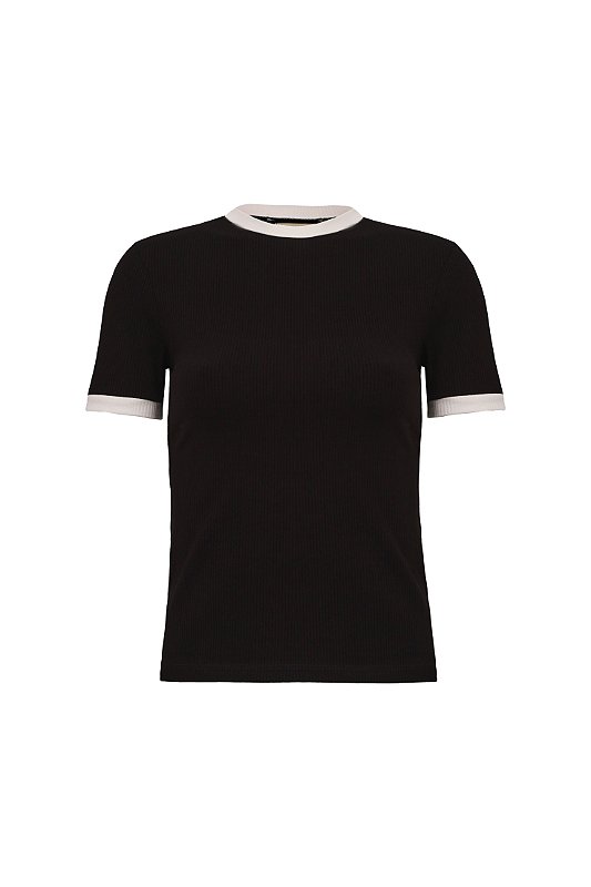 Blusa Canelada Basic | Preta