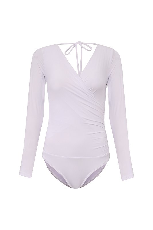 Body Slim Manga Longa | Branco